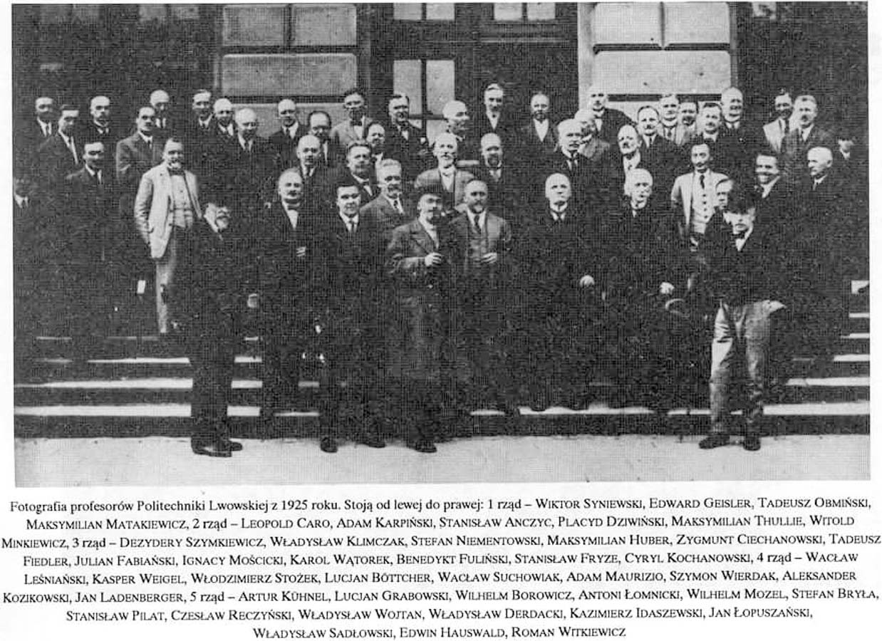 Profesorzy Politechniki Lwowskiej. Fotografia z 1925 r.
