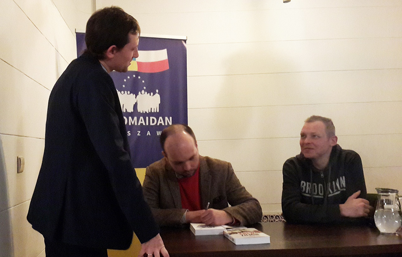Anatolij Chrystenko, Wojciech Mucha oraz Konrad Fałęcki w Ukraińskim Świecie 10 lutego 2015 roku